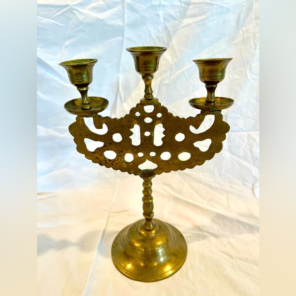Vinage Brass Chinese Dragons Candelabra, Candle Holder - Picture 1 of 16